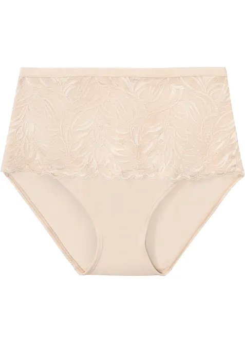 Zdobené stahovací kalhotky, střední tvarující efekt, bonprix