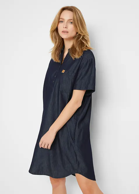 Džínové šaty, krátký rukáv, bonprix