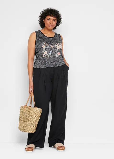 Kalhoty Palazzo se lnem, velmi &scaron;irok&eacute;, bonprix