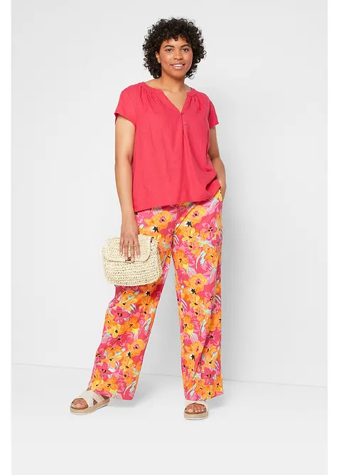 Žerzejov&eacute; kalhoty Palazzo z měkk&eacute; směsi s visk&oacute;zou, bonprix