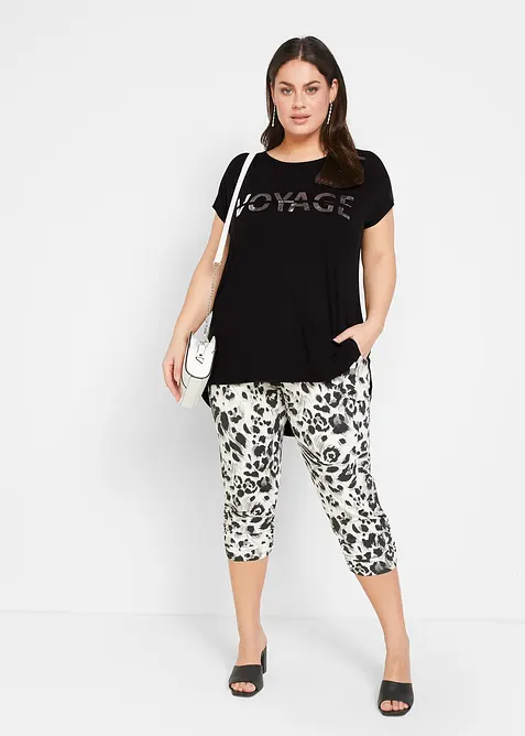 Dlouhé tričko z viskózové směsi, bonprix