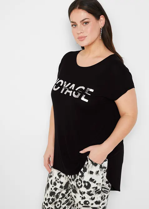 Dlouhé tričko z viskózové směsi, bonprix