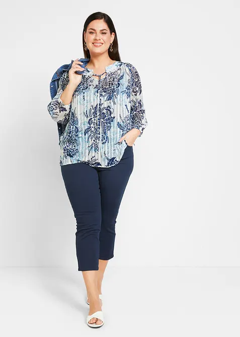 7/8 kalhoty bez zapínání, se strečem, bonprix