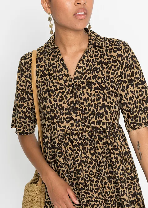 Halenkové šaty ze splývavé viskózy, bonprix