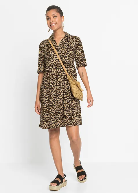 Halenkové šaty ze splývavé viskózy, bonprix