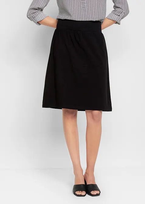 Sukně s integrovanými šortkami, z elastické bavlněné směsi, bonprix