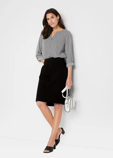 Sukně s integrovanými šortkami, z elastické bavlněné směsi, bonprix