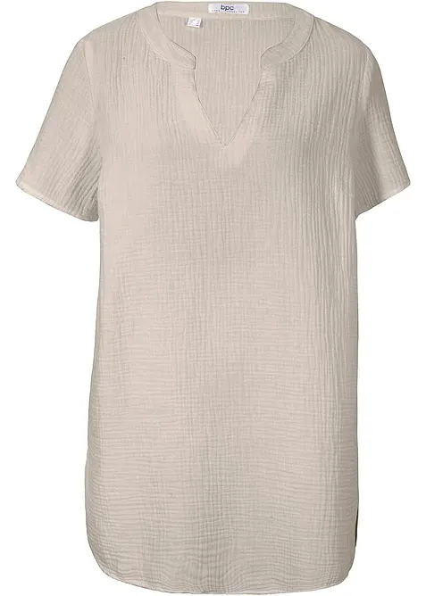 Dlouhá mušelínová tunika z čisté bavlny, bonprix