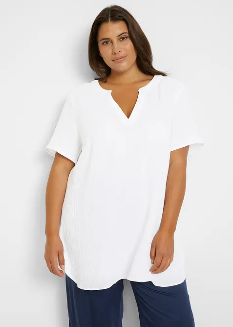 Dlouh&aacute; mu&scaron;el&iacute;nov&aacute; tunika z čist&eacute; bavlny, bonprix