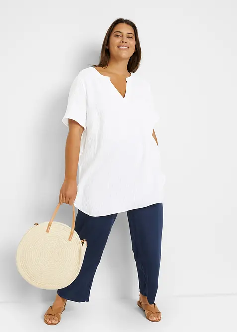 Dlouh&aacute; mu&scaron;el&iacute;nov&aacute; tunika z čist&eacute; bavlny, bonprix