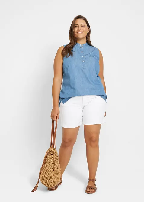 Džínové šortky Slim Fit, Mid Waist (2 ks v balení), bonprix