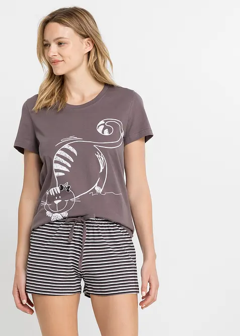 Krátké pyžamo s gumičkou do vlasů, bonprix