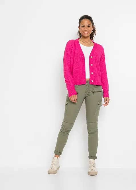 Cargo kalhoty z elastické bavlněné směsi, bonprix