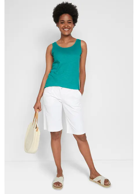 Žerzejov&yacute; top z čist&eacute; organick&eacute; bavlny, bonprix