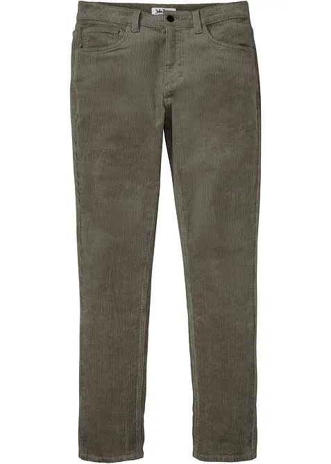 Strečové manšestrové kalhoty v pohodlném střihu, Slim Fit, bonprix