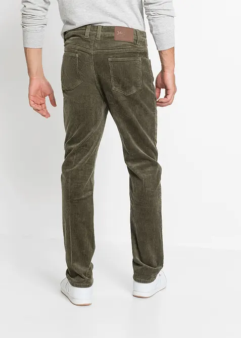 Strečové manšestrové kalhoty v pohodlném střihu, Slim Fit, bonprix