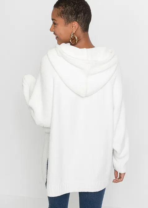 Svetr s kapucí, z medvídkového flísu, bonprix