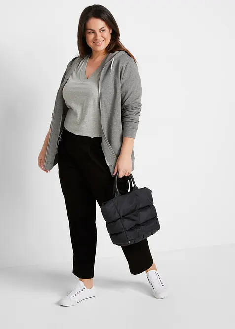 Dlouh&eacute; tričko se &scaron;irok&yacute;m střihem a s v&yacute;střihem do V, kr&aacute;tk&yacute; ruk&aacute;v (5 ks v balen&iacute;), bonprix