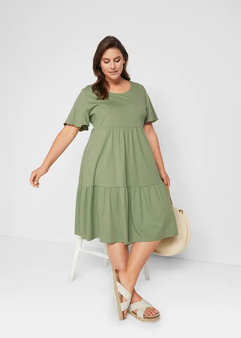 Žerzejové šaty z čisté bavlny, bonprix