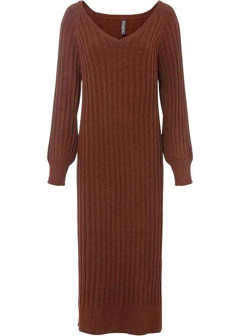 Midi pletené šaty, bonprix