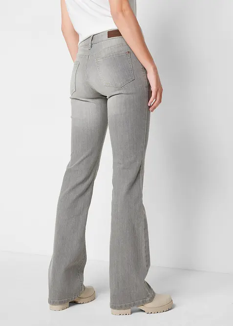 Pohodlné strečové džíny Bootcut, Mid Waist, bonprix
