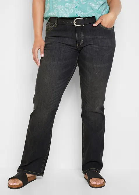 Pohodlné strečové džíny Bootcut, Mid Waist, bonprix