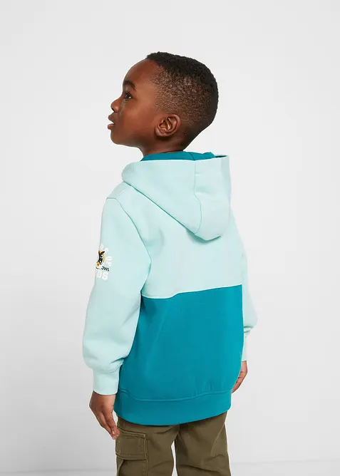 Mikina s kapucí, z měkké bavlněné směsi, bonprix