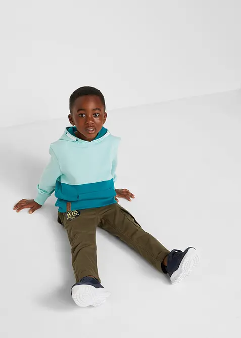 Mikina s kapucí, z měkké bavlněné směsi, bonprix