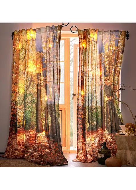 LED závěs s podzimním potiskem (1 ks v balení), bonprix