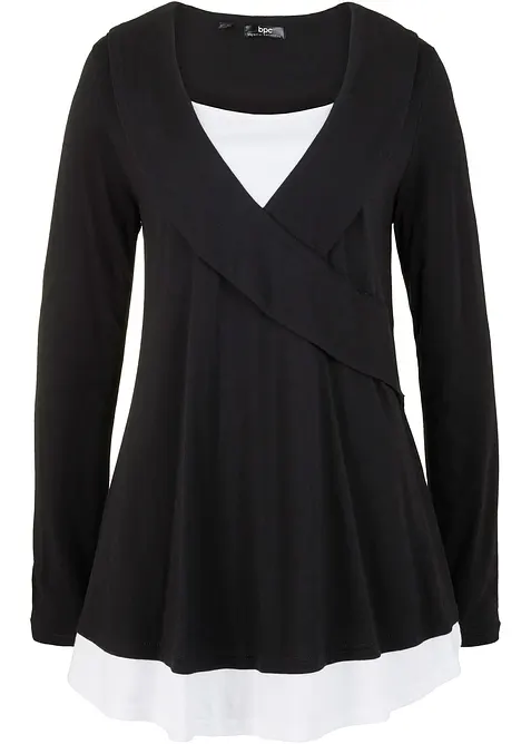 Tunikové tričko ze směsi bavlny a viskózy, bonprix