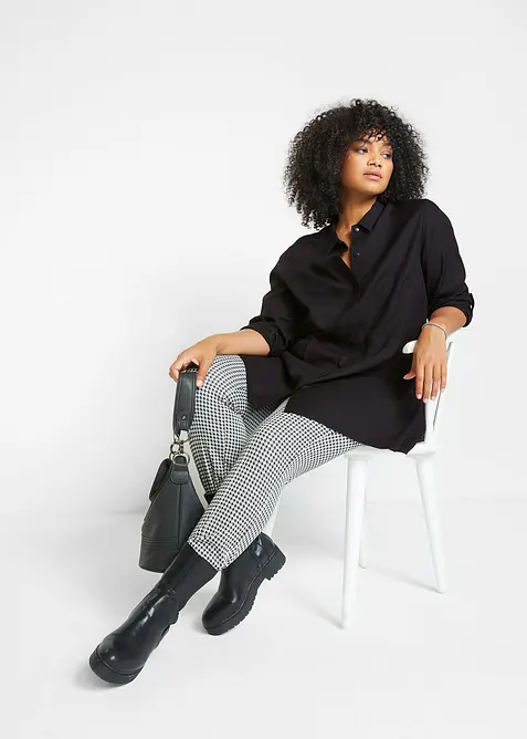 Halenka s prodlouženým zadním lemem, z čisté viskózy, bonprix