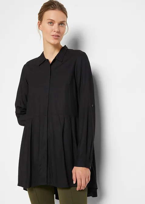 Halenka s prodlouženým zadním lemem, z čisté viskózy, bonprix