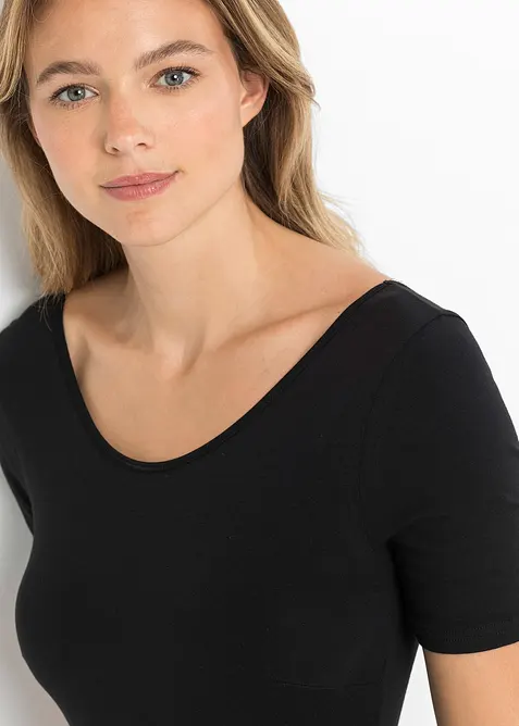 Body s polovičn&iacute;m ruk&aacute;vem a bavlnou, bonprix