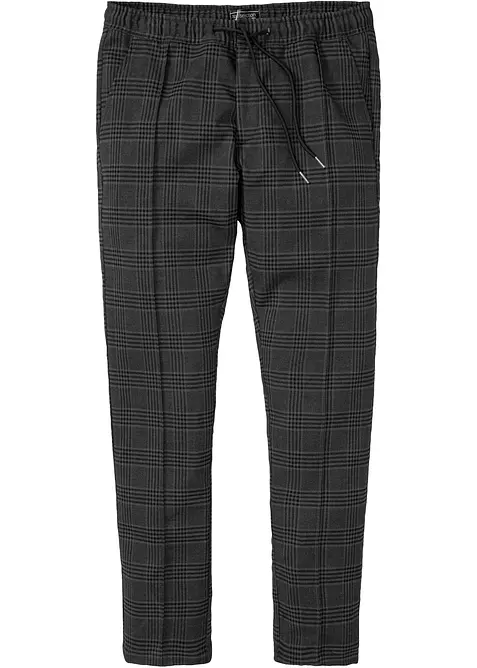 Kalhoty ve vlněn&eacute;m vzhledu, s pohodlnou pasovkou, Regular Fit, bonprix