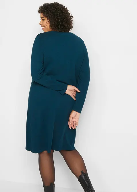 Pletené šaty s recyklovanou bavlnou, bonprix