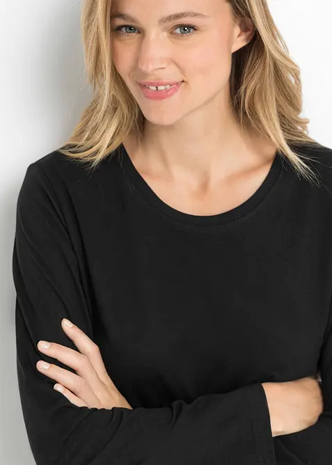 Pyžamo s flanelov&yacute;mi kalhotami a d&aacute;rkov&yacute;m pytl&iacute;kem, bonprix