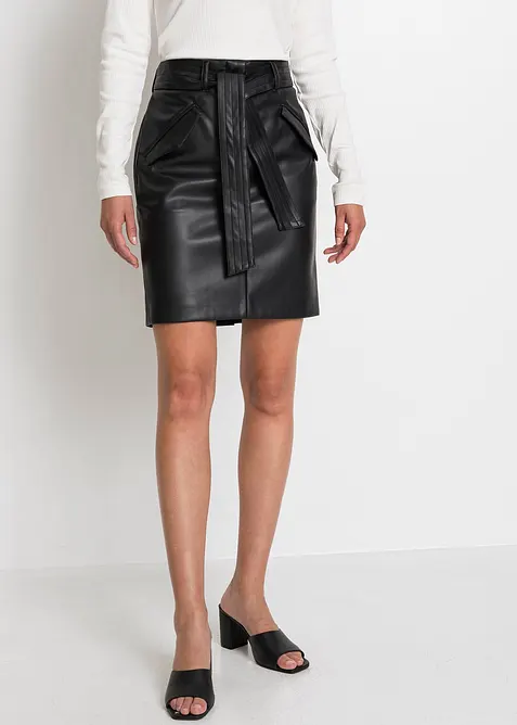 Sukně z uměl&eacute; kůže, bonprix