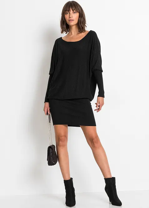 Pletené šaty ze splývavé viskózové směsi, bonprix