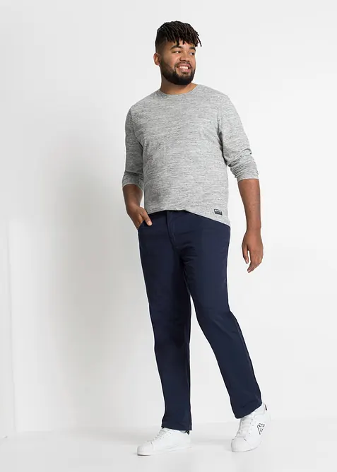 Melírované triko s dlouhým rukávem, z bavlněné směsi (3 ks v balení), bonprix