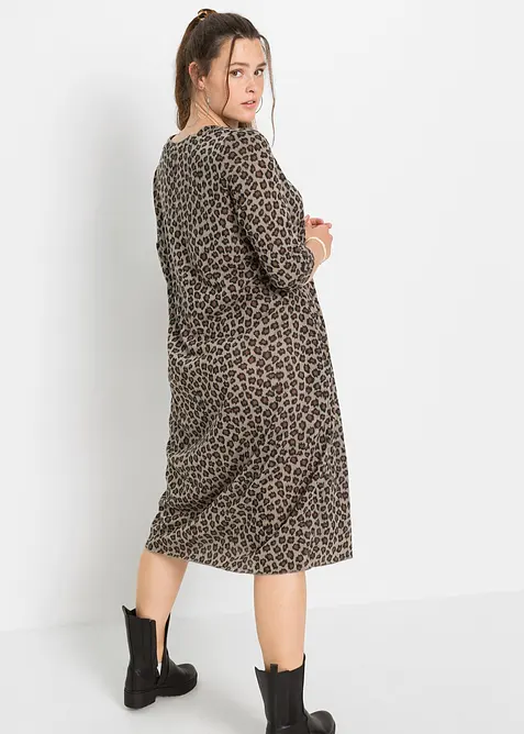 Úpletové midi šaty, bonprix