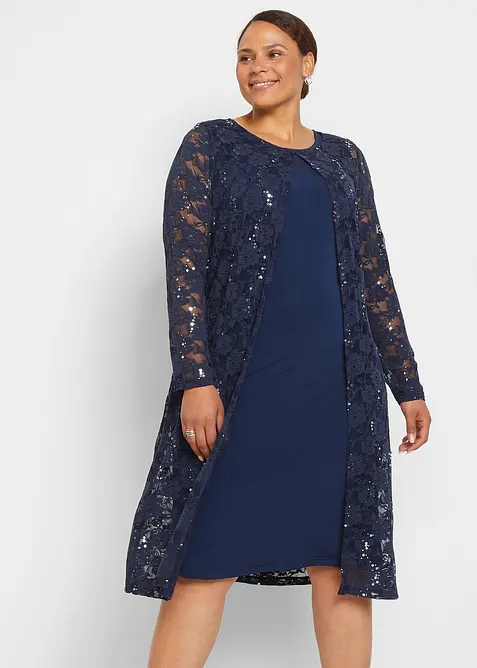 Šaty s krajkou (2dílná souprava), bonprix