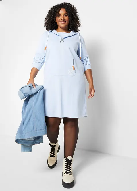 Dž&iacute;nov&aacute; bunda s postrann&iacute;mi žebrovan&yacute;mi vsadkami, bonprix