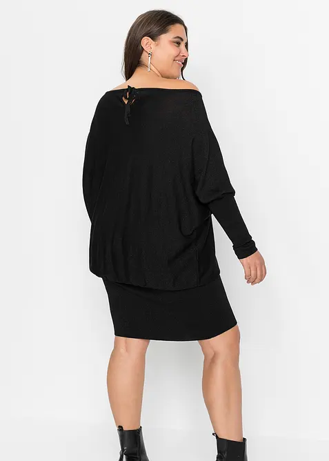 Pletené šaty ze splývavé viskózové směsi, bonprix