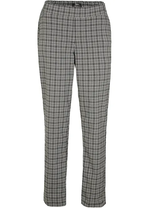 Kalhoty bez zapínání s kostkovaným vzorem, bonprix