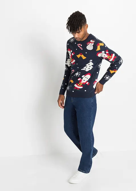 Jemně pletený vánoční svetr, bonprix