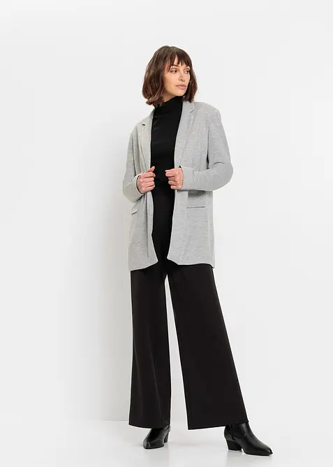 Dlouhý žerzejový blejzr s kapsami, bonprix