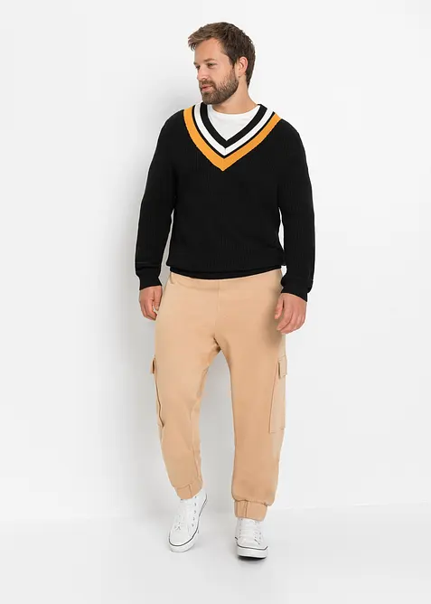 Svetr  z jemn&eacute; pleteniny z měkk&eacute; bavlněn&eacute; směsi, bonprix