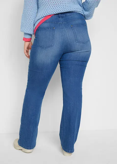 Bootcut dž&iacute;ny High Waist, s pohodln&yacute;m pasem, bonprix
