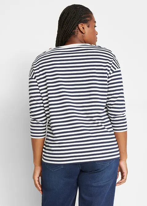 Oversized triko s knoflíky, dlouhý rukáv, bonprix