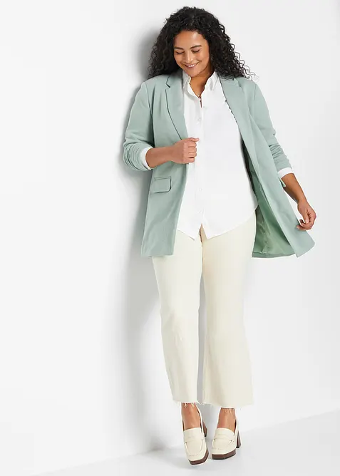 Dlouhý žerzejový blejzr s kapsami, bonprix